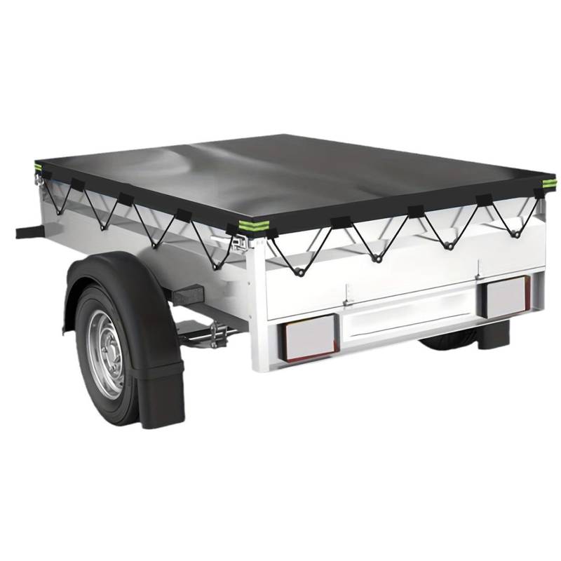 kawehiop Robuste Anhängerabdeckung für Outdoor Abenteuer, Autoanhänger, Polyester und mit Seilen und Ringen ausgestattet von kawehiop