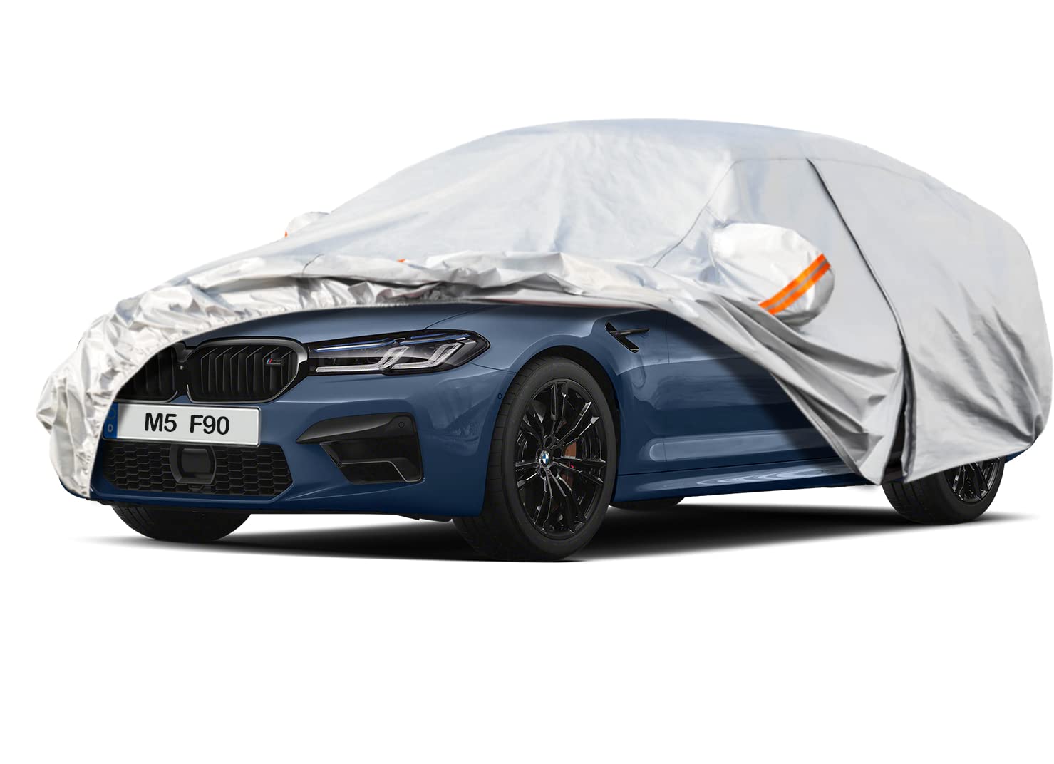 Kayme Autoabdeckung Wasserdicht Atmungsaktiv Passend für BMW M5 F90(2017-2024), Vollgarage Autoplane für Regen Sonne Staub Schutz, Auto Abdeckplane Faltgarage Abdeckung im Winter(3-7 Tage liefern) von kayme