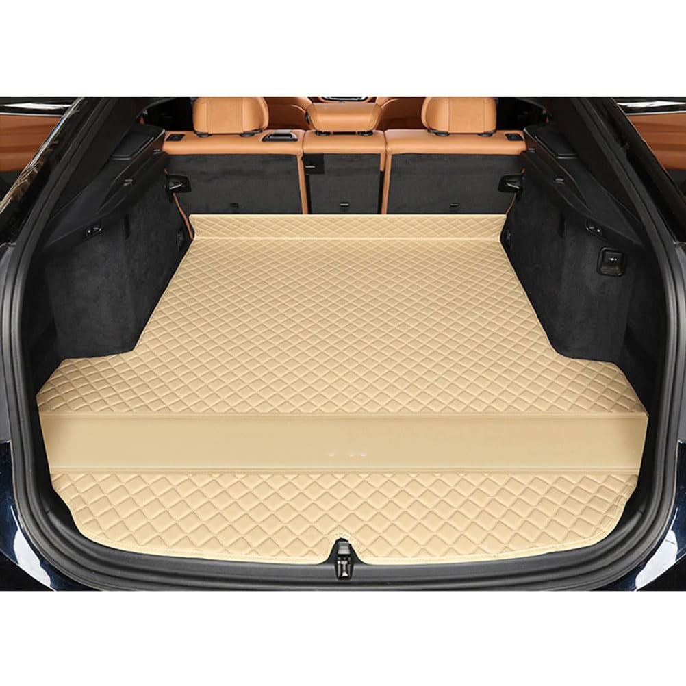 Auto Leder Kofferraummatten Für Mer-cedes Be-nz ML W164 2006-2011, Allwetter Wasserdicht Anti Rutsch Kofferraum Schutzmatten ZubehöR,B/Beige von kazio