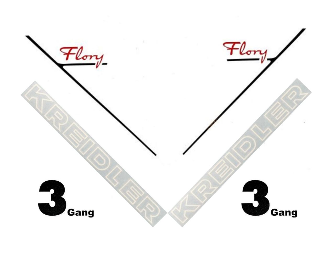 Kreidler Flory MF Aufkleber Set Tank Trittbrett Schriftzug Emblem 3 Gang Kreidler Flory MF Aufkleber Set Tank Trittbrett Schriftzug Emblem 3 Gang von kein Hersteller