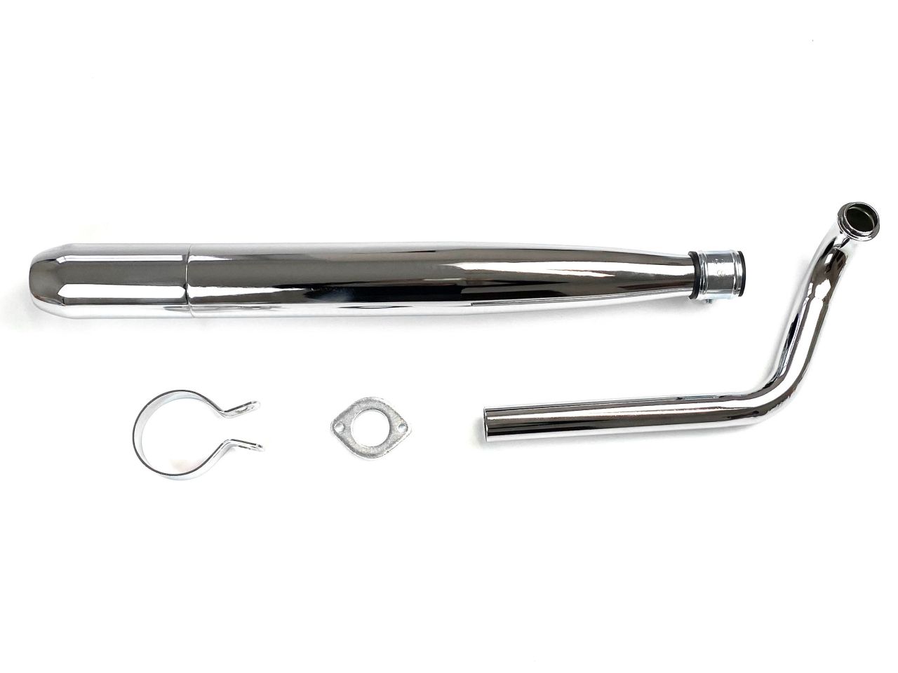 SET Auspuff + Krümmer Chrom Kreidler Flory MF 23 Mofa / 28mm Krümmer Anschluss SET Auspuff + Krümmer Chrom Kreidler Flory MF 23 Mofa / 28mm Krümmer Anschluss von kein Hersteller