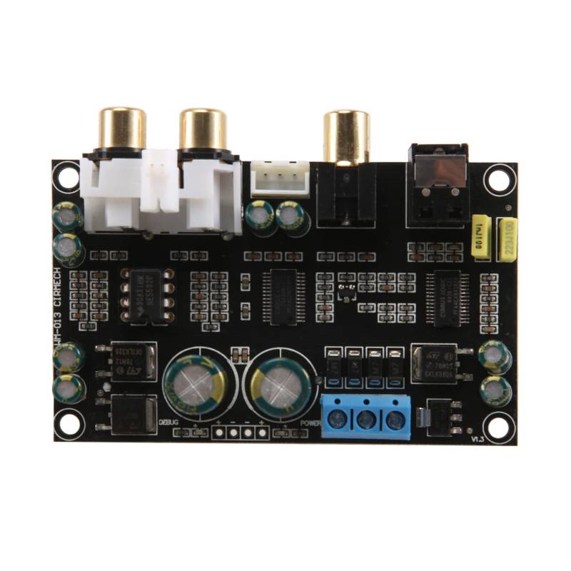 kekaa 1 PCS CS8416 CS4398 Digital Interface Decoder Board 24Bit SPDIF Koaxial Glasfaser zu AUX für Verstärker TV von kekaa