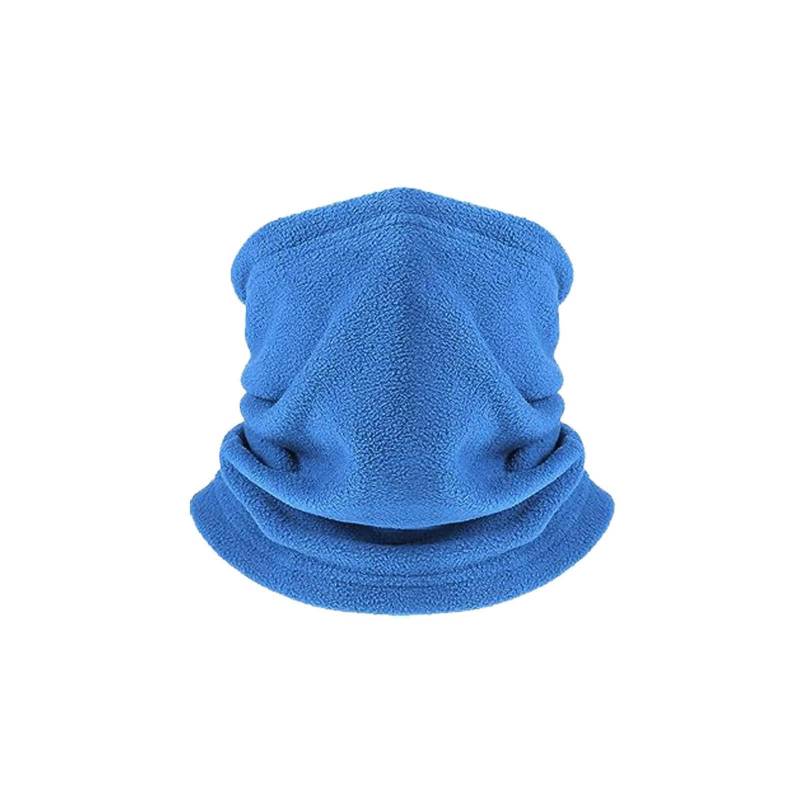 keynoyin Multifunktionaler Schal aus Fleece, einfarbig, kältebeständig, Blau von keynoyin
