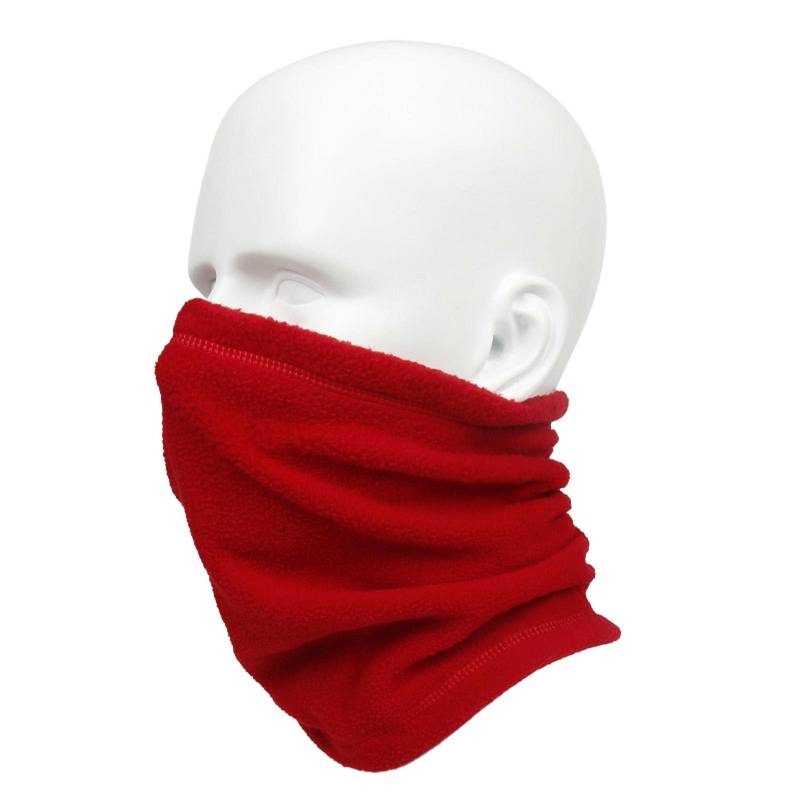 keynoyin Winddichter Fleece-Schal, Outdoor-Sport, Radfahren, Schal, gerader Hals, 9014, groß, Rot von keynoyin