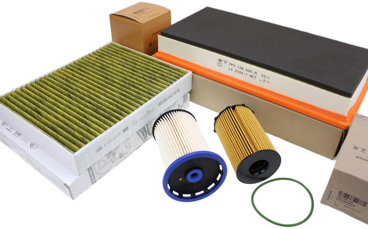 kfz-premiumteile24 Original Filterpaket Kompatibel mit Touareg 7P 3.0 TDI V6 Motor Filter Inspektionspaket 4-teilig Service KIT Öl Luft Pollenfilter Kraftstofffilter kfz-premiumteile24 Original Filterpaket Kompatibel mit Touareg 7P 3.0 TDI V6 Motor Filter Inspektionspaket 4-teilig Service KIT Öl Luft Pollenfilter Kraftstofffilter von kfz-premiumteile24