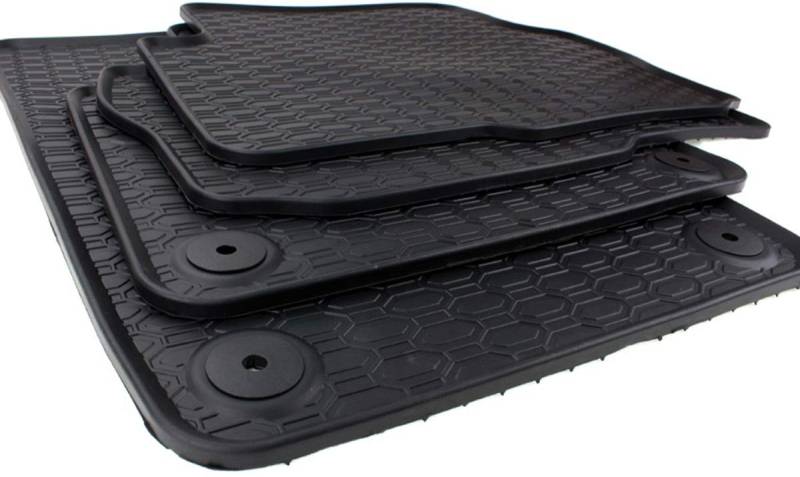 kfz-premiumteile24 Gummimatten Kompatibel mit Sharan 7N Alhambra Baujahr ab 09/2010 Fußmatten Allwetter Premium Qualität 100% Passgenau Schwarz 4-teilig von kfz-premiumteile24