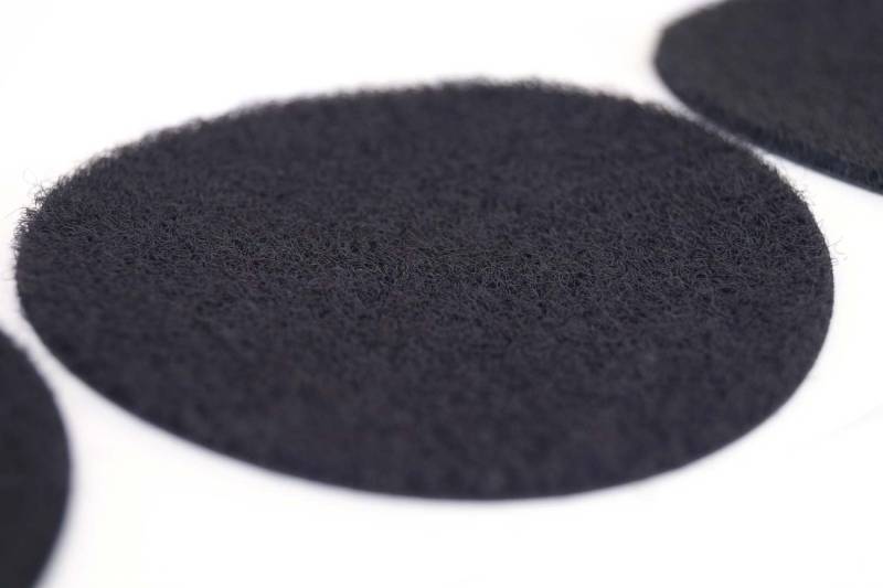 Flauschpad Fußmatten Klett Befestigung 80mm für BMW Mini Porsche Tesla Automatten Flausch Pads Stark selbstklebend, Ideal auch zum Nachrüsten Universell von kh Teile