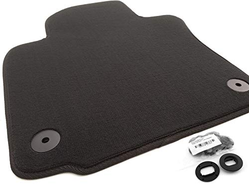 Fußmatte passend für Golf 5 6 Velours Automatte Fahrermatte Fahrerseite vorn schwarz inkl. Befestigung von kh Teile