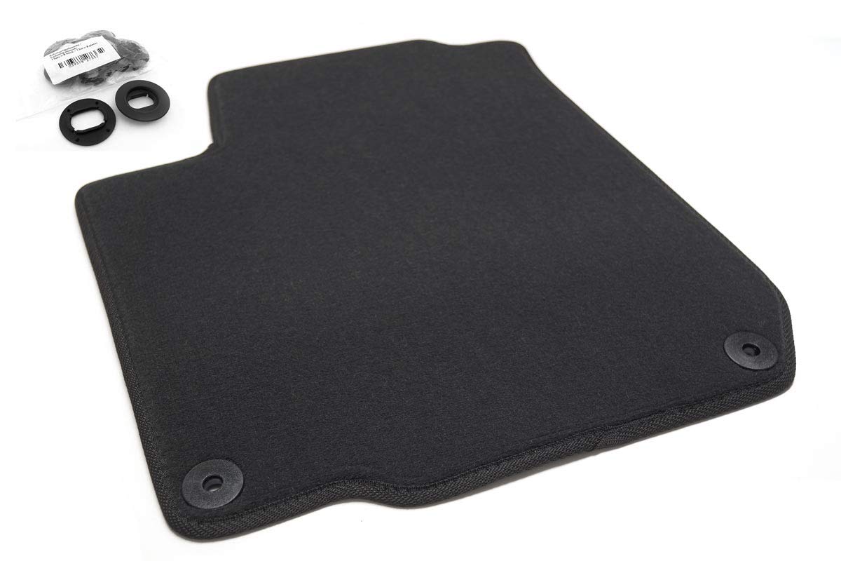 Fußmatte passend für VW Golf 4 IV Velours Matte Automatte Schwarz Fahrermatte einzeln + Original Befestigungssystem Fußmatte passend für VW Golf 4 IV Velours Matte Automatte Schwarz Fahrermatte einzeln + Original Befestigungssystem von kh Teile