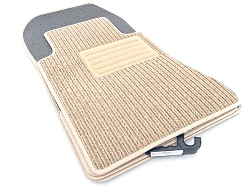 Fußmatten A124 Original Qualität Rips Autoteppich 4-teilig Beige von kh Teile