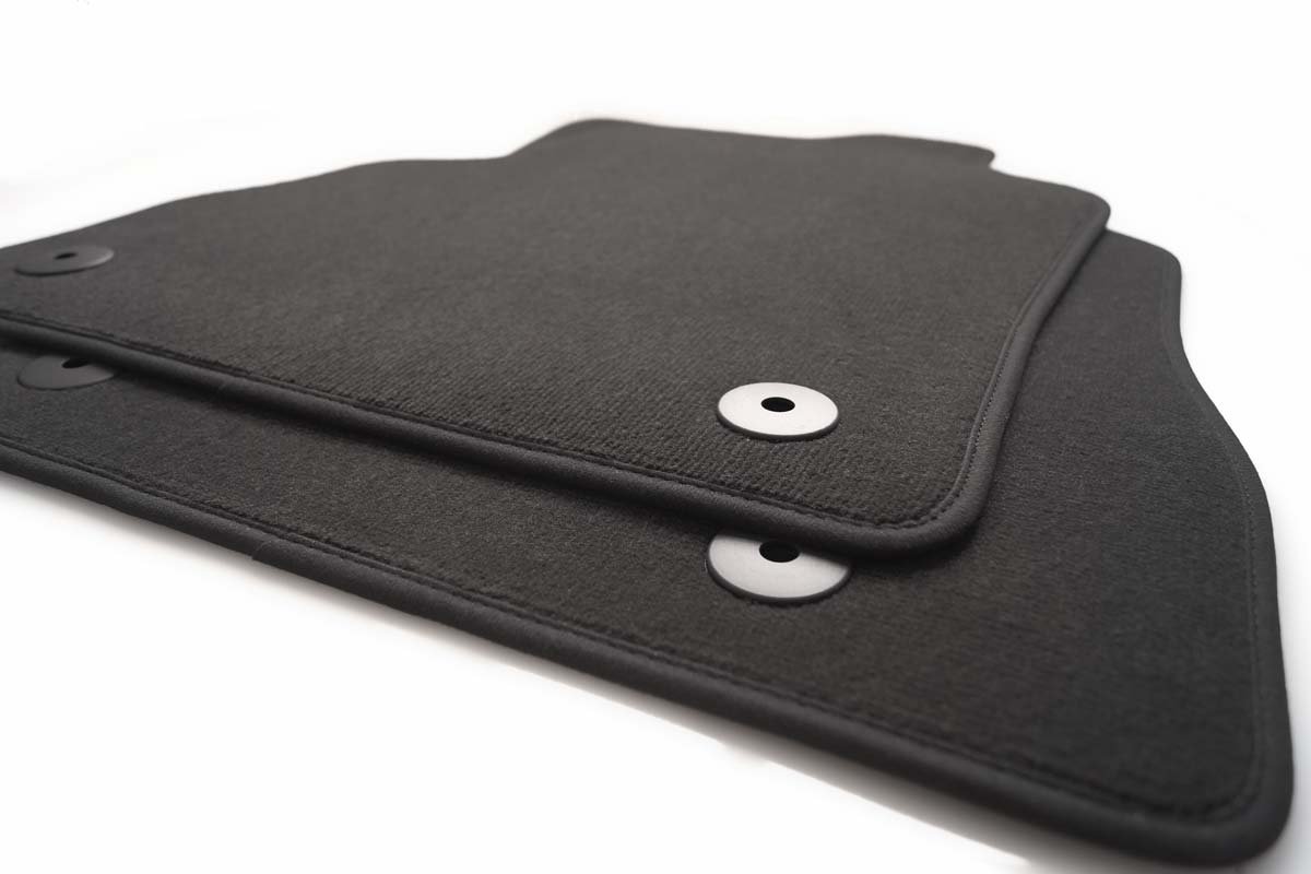 kh Teile Fußmatten passend für Caddy 3/4 Premium Velours Qualität 2-teilig vorn schwarz von kh Teile