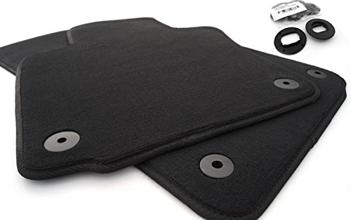 Fußmatten passend für Golf 5 6 Velours Automatten Autoteppich 2-teilig vorn schwarz von kh Teile