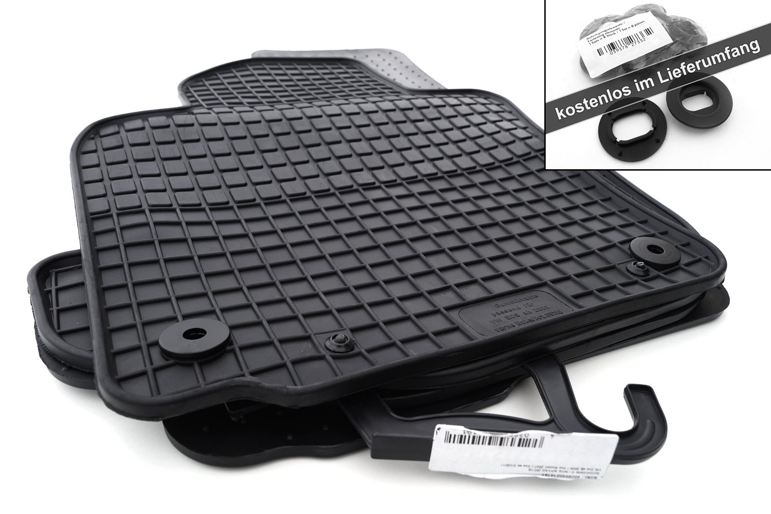 kh Teile Gummimatten passend für EOS Premium Qualität Gummi Fußmatten 4-teilig schwarz von kh Teile