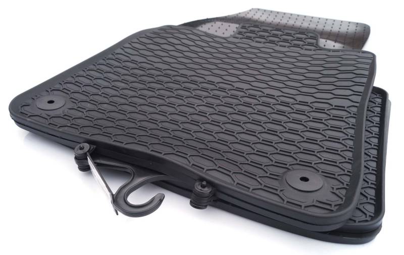 Gummimatten passend für Skoda Karoq Premium Gummi Matten 4-teilig Geruchsneutral, Modernes Hexagon Waben Design von kh Teile
