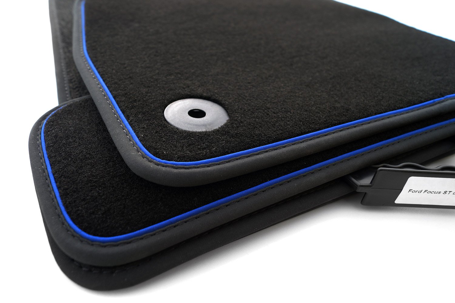 kh Teile Fußmatten Velours Automatten Premium Teppich Schwarz Blau 4-teilig von kh Teile