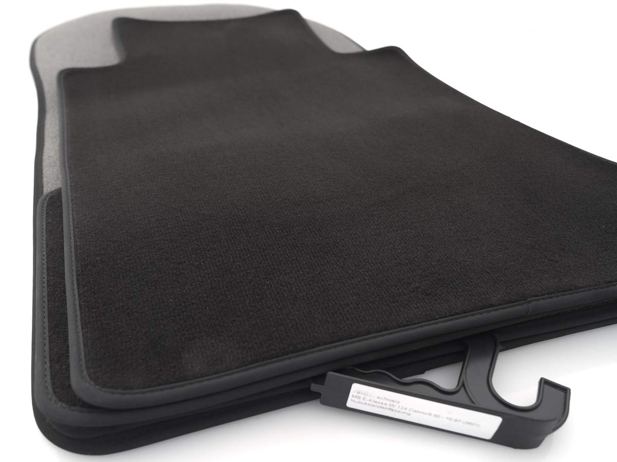 kh Teile Fußmatten Original Premium Qualität Velours Autoteppich 4-teilig schwarz von kh Teile