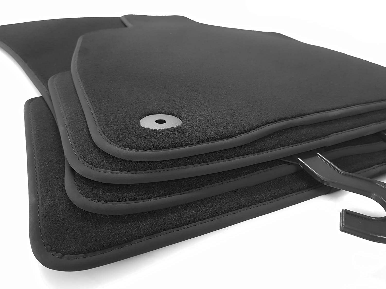 kh Teile Fußmatten passend für Octavia II 1Z Premium Qualität Velours Automatten 4-teilig schwarz von kh Teile