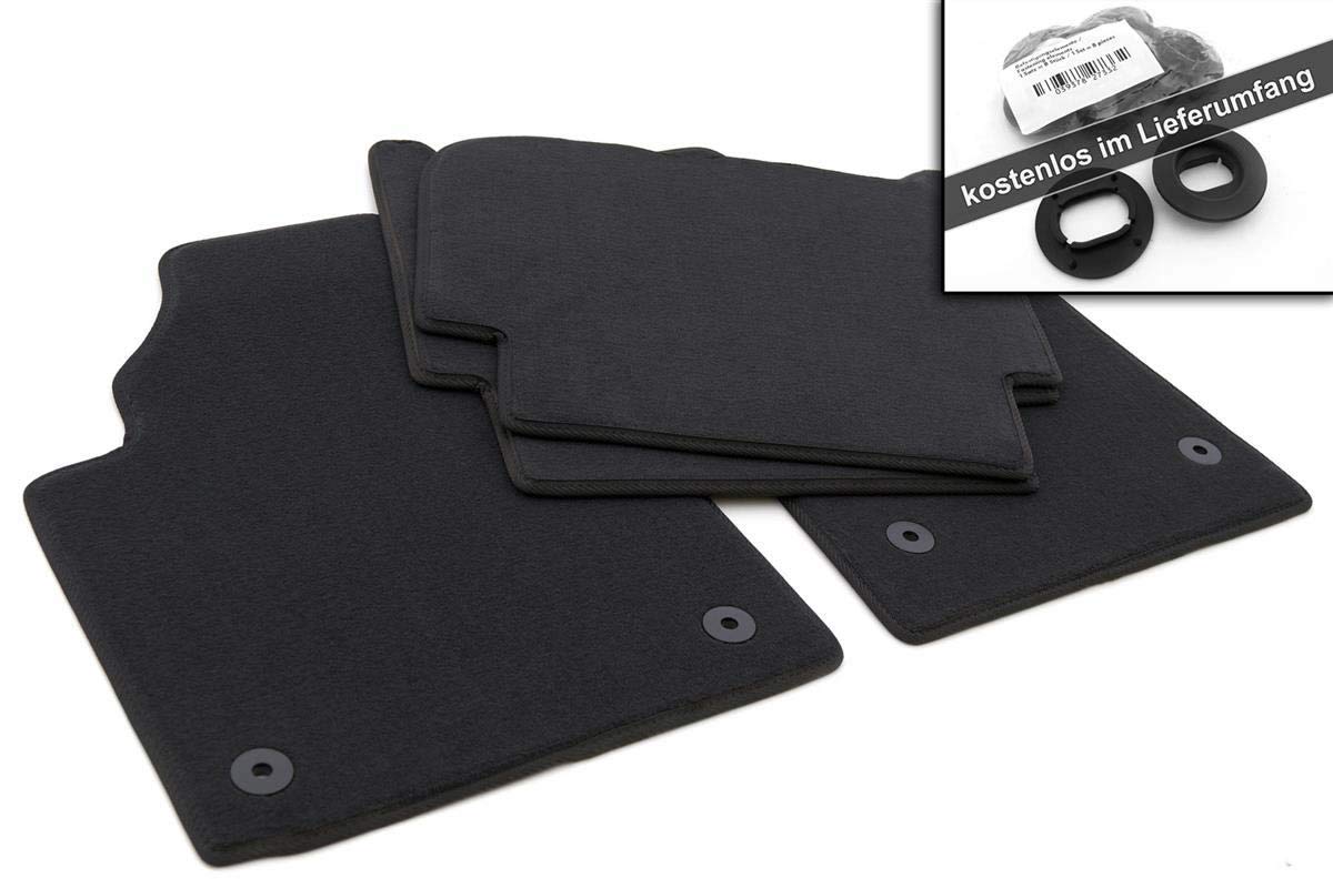 kh Teile Fußmatten passend für Touran Velours Automatten Stoffmatten 4-teilig schwarz von kh Teile