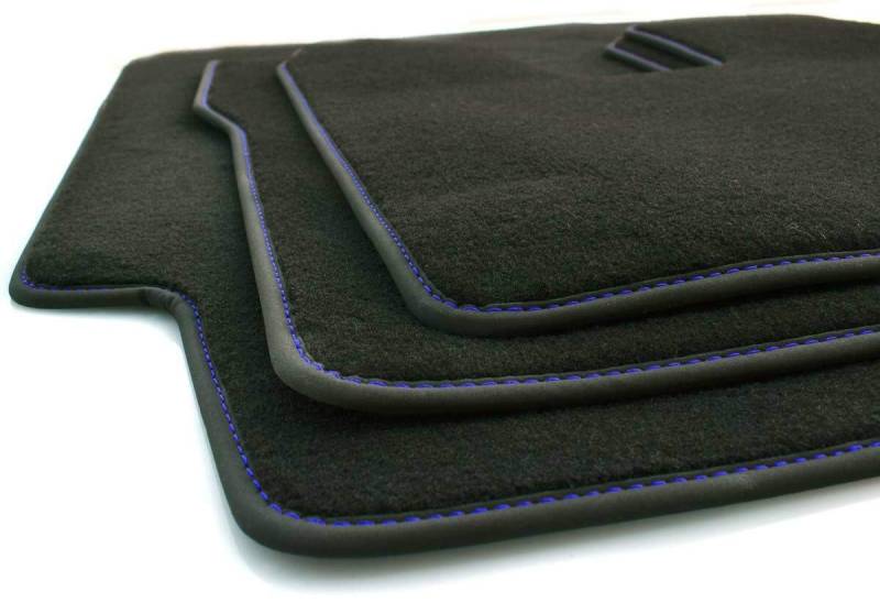 kh Teile LKW Fußmatte TGX (Blaue Ziernaht) Original Qualität Autoteppich 3-teilig von kh Teile
