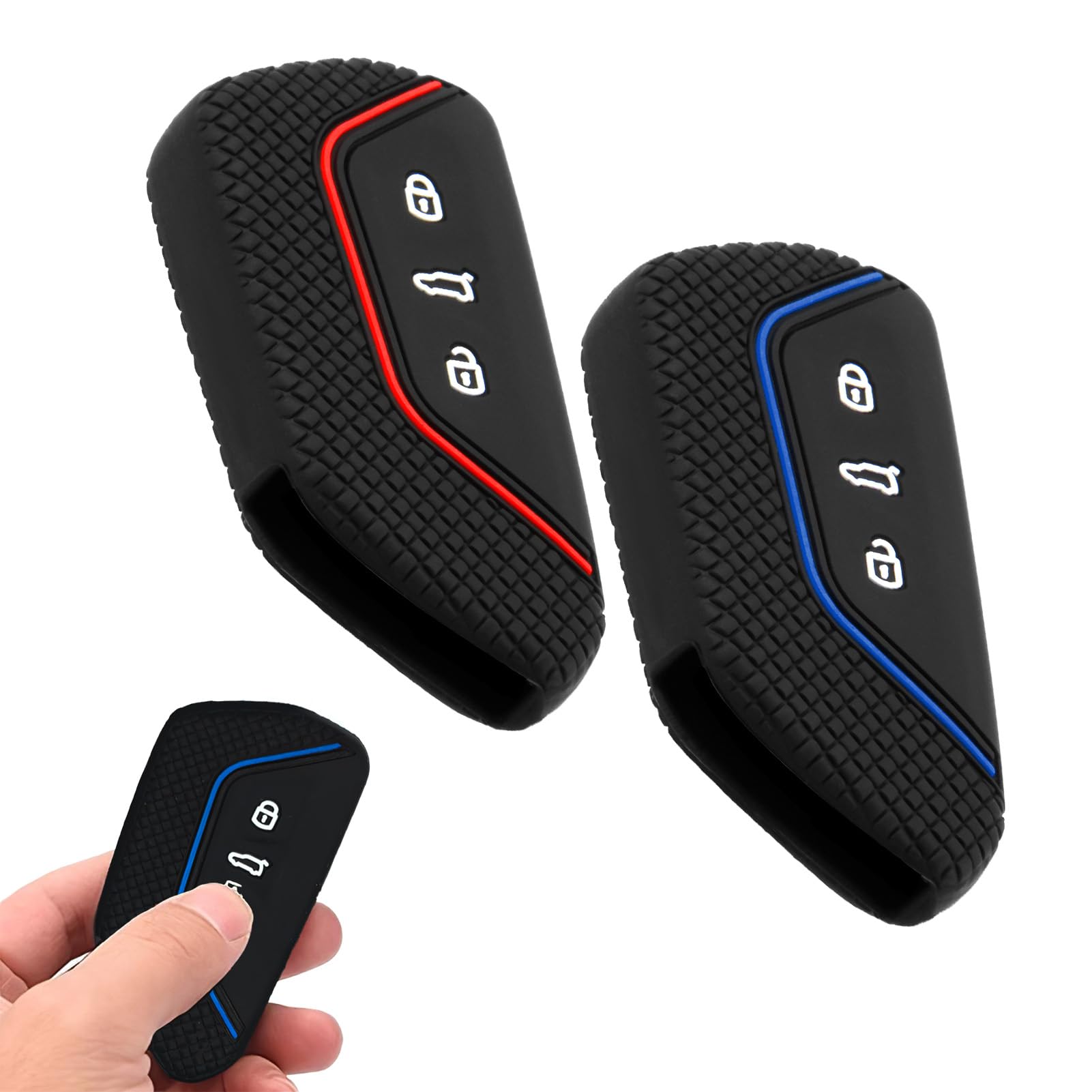 Autoschlüssel Hülle 2 Stück Kompatibel mit VW Golf 8, SEAT, Skoda, Cupra Autoschlüssel, Silikon Auto Schlüssel 3 Tasten Schlüsselhülle Autoschlüssel Schutz für Autoschlüssel Silikon Cover Autoschlüssel Hülle 2 Stück Kompatibel mit VW Golf 8, SEAT, Skoda, Cupra Autoschlüssel, Silikon Auto Schlüssel 3 Tasten Schlüsselhülle Autoschlüssel Schutz für Autoschlüssel Silikon Cover von kiki fancy