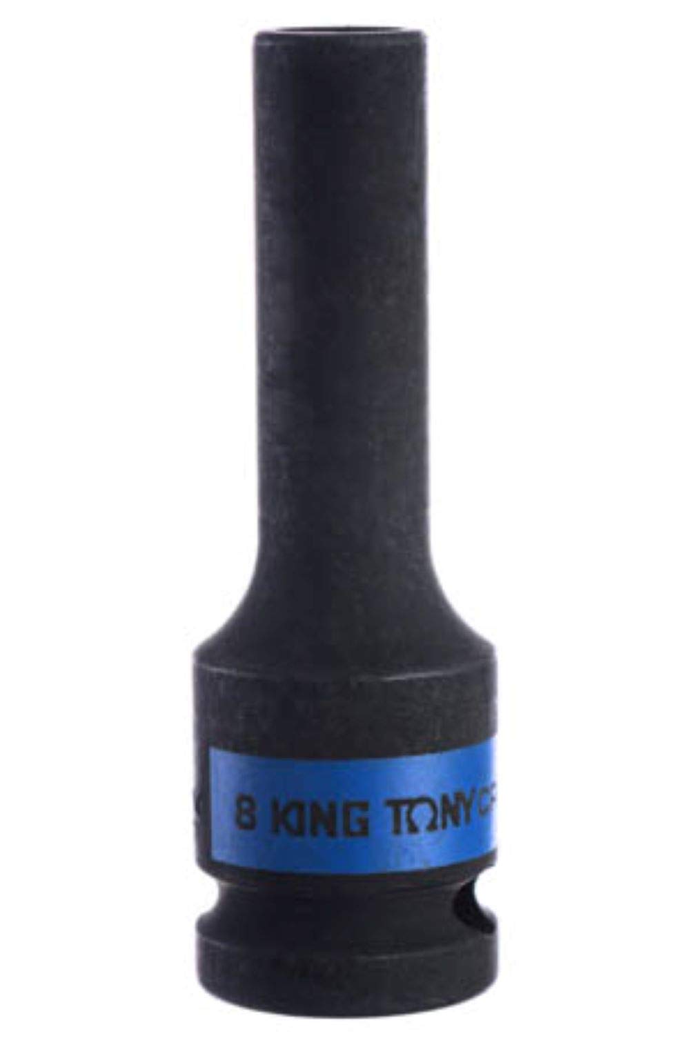 KING TONY 443008M 12 Kant Drive Deep Impact Stecknuss, 8 mm, 1/2 Zoll, Schwarz von king tony