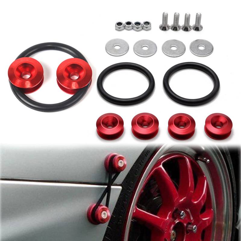 kingsea 18pcs Car Bumper Mounting Kit, Bumper Trunk Quick Release Kit includes Gaskets Bolts, Quick Release Bumper Universal for Car Bumper Luggage Racks von kingsea