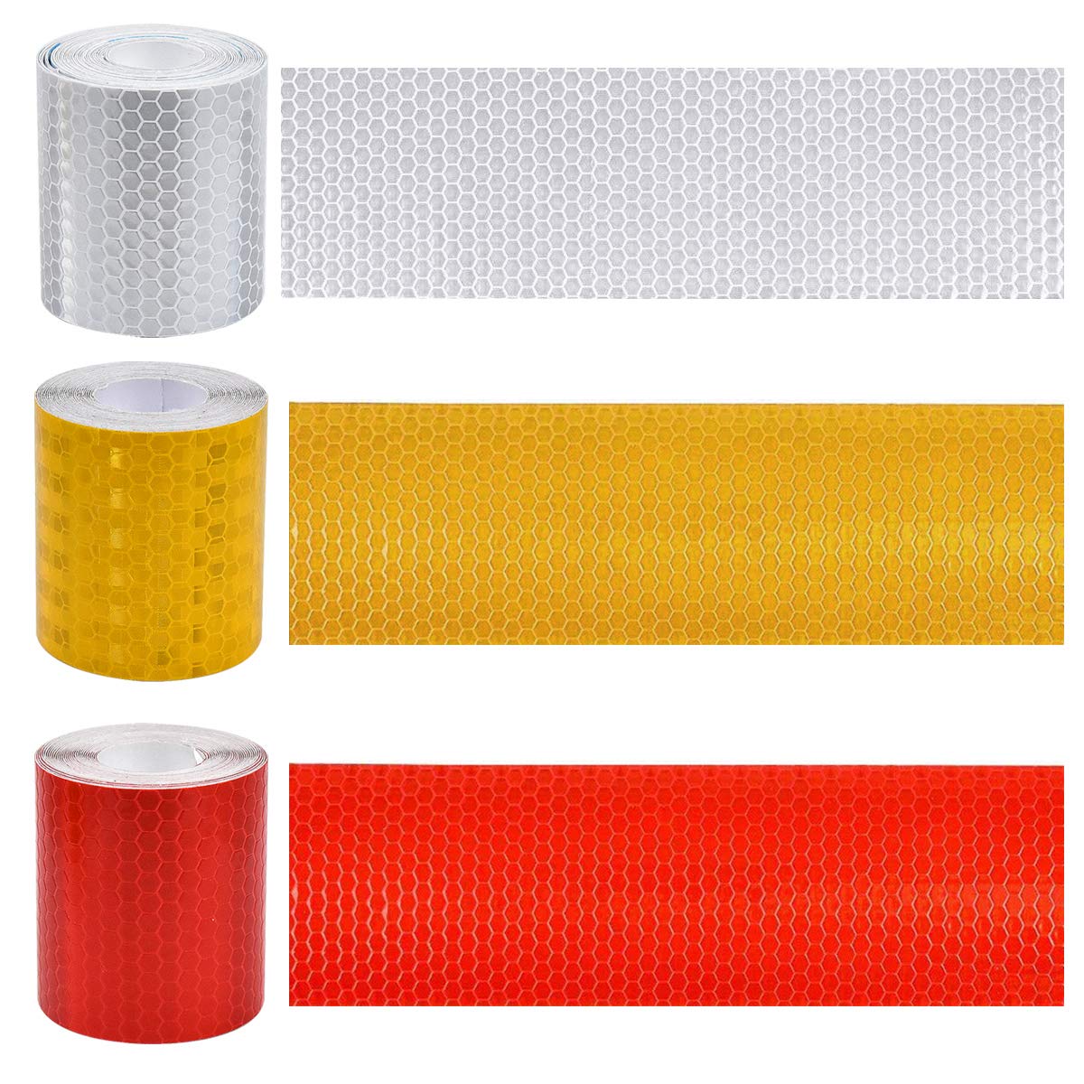 kissral 3pcs Reflektorband Selbstklebend Fahrrad Reflektoren Weiß Rot Gelb Reflektor Aufkleber Helm Reflektierendes Klebeband 3 Meter × 50 mm für Motorräder Nachts Fahren Sicherheitserinnerung kissral 3pcs Reflektorband Selbstklebend Fahrrad Reflektoren Weiß Rot Gelb Reflektor Aufkleber Helm Reflektierendes Klebeband 3 Meter × 50 mm für Motorräder Nachts Fahren Sicherheitserinnerung von kissral