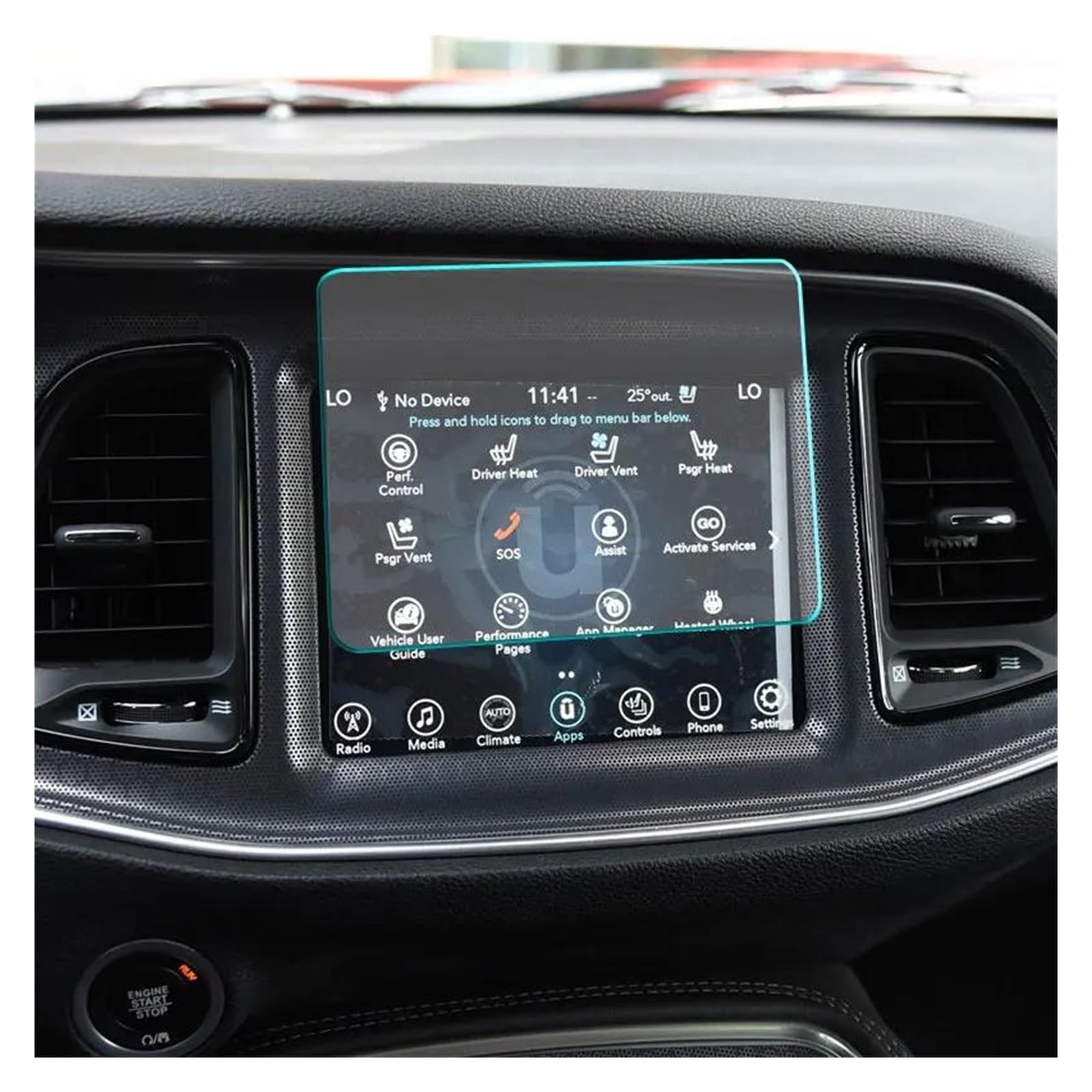 Auto Navi Folie Für Dodge Für Challenger 2015-2020 Auto GPS Navigation Film LCD Bildschirm Gehärtetes Glas Screen Protector Auto Displayschutzfolie von kjjukrhfs