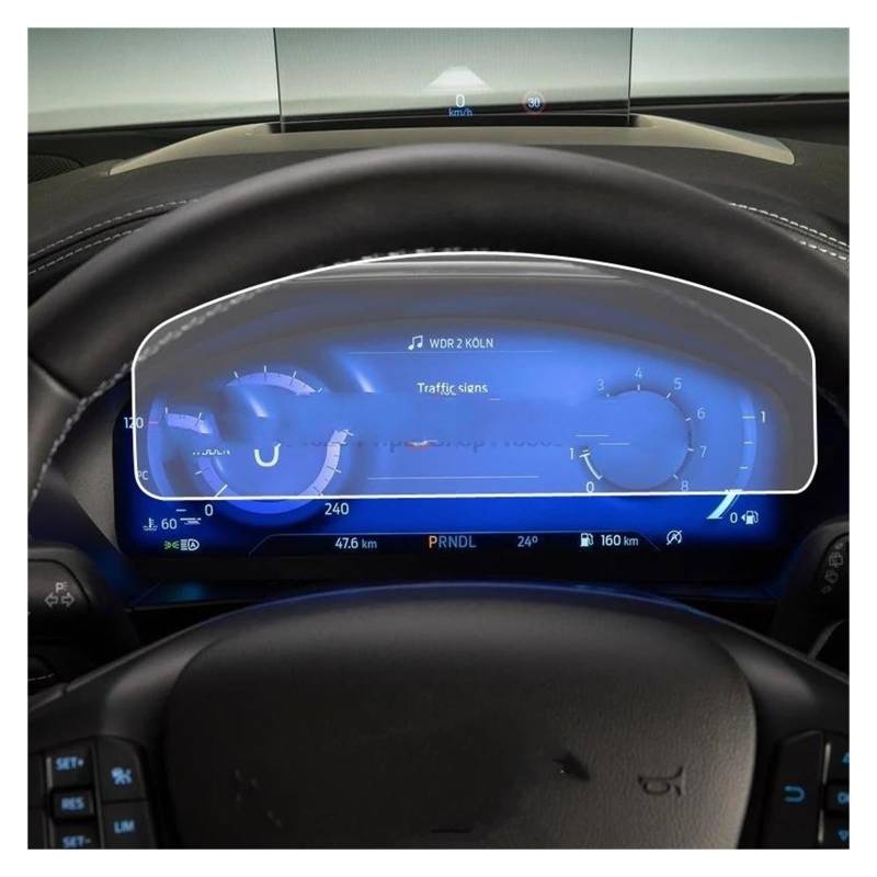 Auto Navi Folie Für Ford Für Focus 2023 Auto Instrument Panel Protector Dashboard Center Control TPU Film Screen Protector Auto Displayschutzfolie von kjjukrhfs