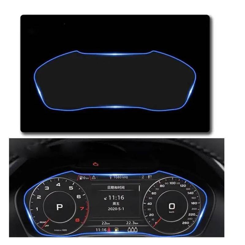 Auto Navi Folie Für Q2 Für SQ2 2016-2020 Automotive Interior Instrument Panel Membran LCD Bildschirm Anti-Scratch Gehärtetes Glas Schutz Film Auto Displayschutzfolie von kjjukrhfs