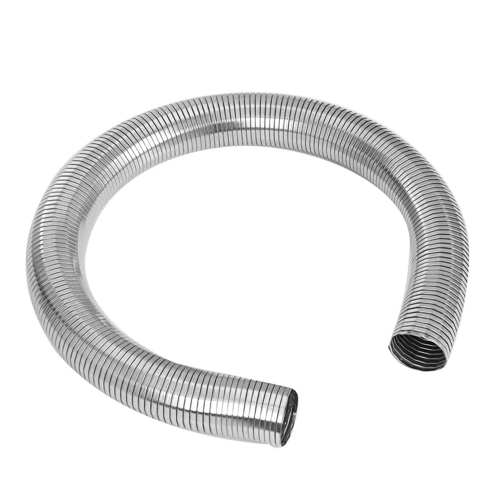 Endrohr 1 M Länge, Flexibles Auspuffrohr Schnellreparaturrohr 201 Edelstahl 25 Mm–59 Mm Kanal Belüftung Rauch Heißluft Dampf Auspuff Endrohr(45-49MM) von kjjukrhfs