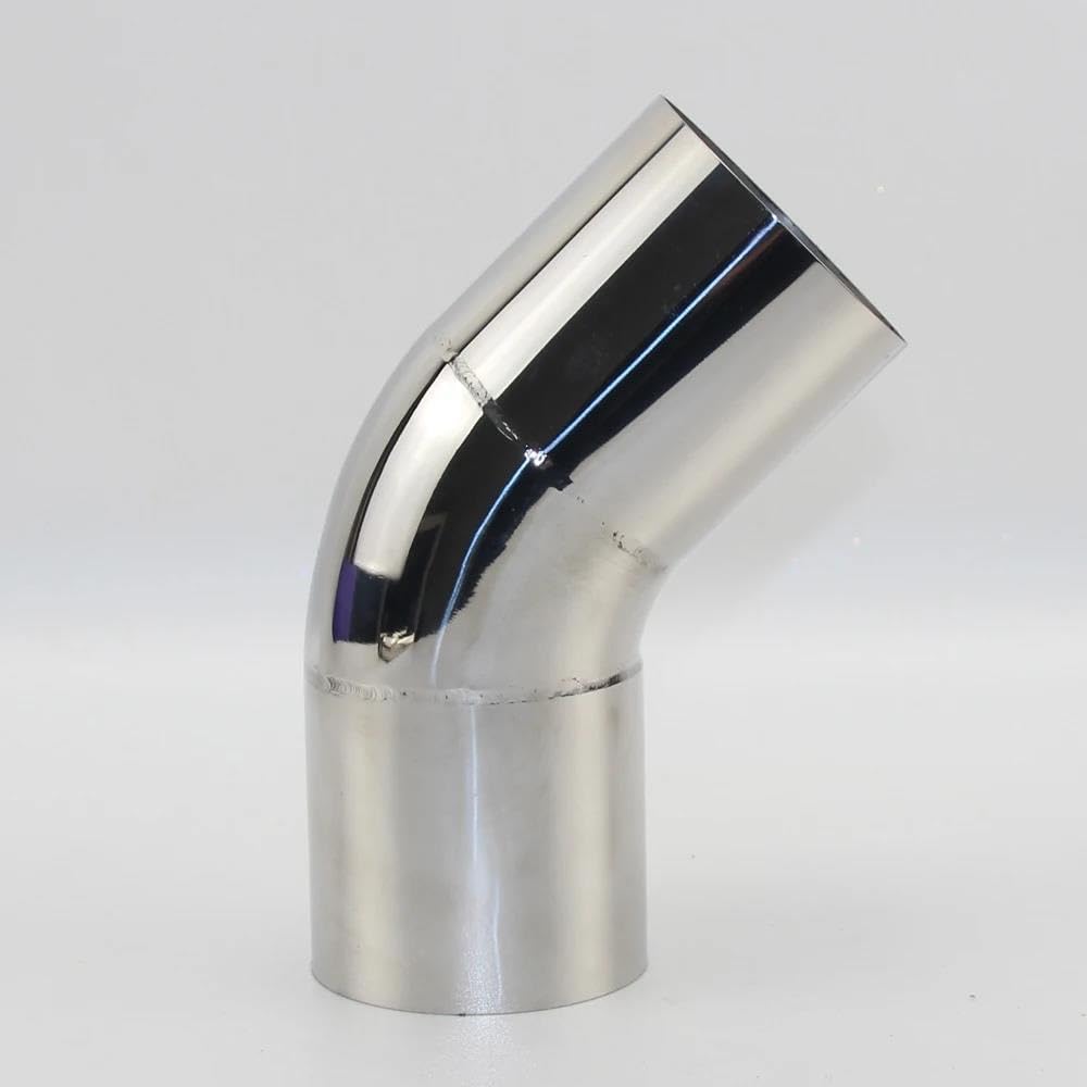 Endrohr 1PCS Autozubehör Automobil-Auspuffrohr-Schalldämpfer Verwandelt Sich In EIN 45-Grad-Winkelrohr Aus Edelstahl, Um Den Durchmesser Zu Verringern Auspuff Endrohr(38mm) von kjjukrhfs