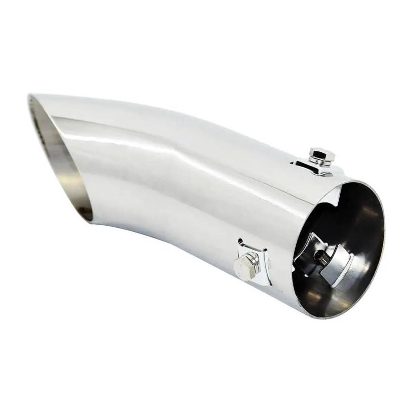 Endrohr 59mm Chrom Auto SUV Heckauspuffrohr Endschalldämpfer Spitze Edelstahl 185mm Auspuff Endrohr von kjjukrhfs