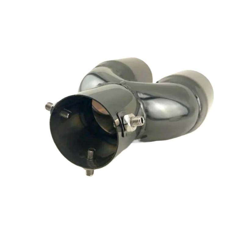 Endrohr 63mm Auto Schwarz Edelstahl Doppelauspuffspitze 2,5" Schalldämpfer Endrohr Universal Auspuff Endrohr von kjjukrhfs