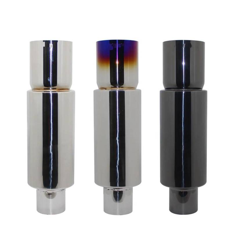 Endrohr Auto-Auspuffrohr-Schalldämpfer-Endrohr Universal-Edelstahlschnittstelle 51 57 63 Mm Abgassystemende 76 Mm Auspuff Endrohr(007 Titanium 51mm) von kjjukrhfs