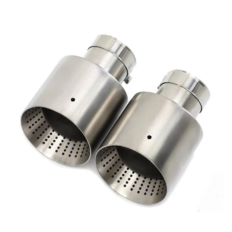Endrohr Auto-Auspuffrohr-Systemrohr, Universelle Auspuffspitze Für GTI MK7 Golf7, Düse 60 Mm, 63 Mm, Schalldämpferspitze, 1 Stück, Mattierter Edelstahl Auspuff Endrohr(ID54MMOD114MM) von kjjukrhfs