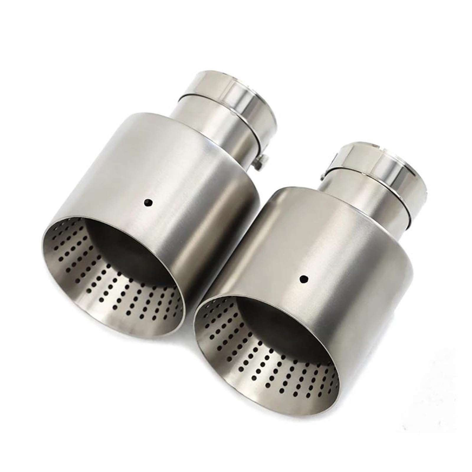 Endrohr Auto-Auspuffrohr-Systemrohr, Universelle Auspuffspitze Für GTI MK7 Golf7, Düse 60 Mm, 63 Mm, Schalldämpferspitze, 1 Stück, Mattierter Edelstahl Auspuff Endrohr(ID60MMOD101MM) von kjjukrhfs