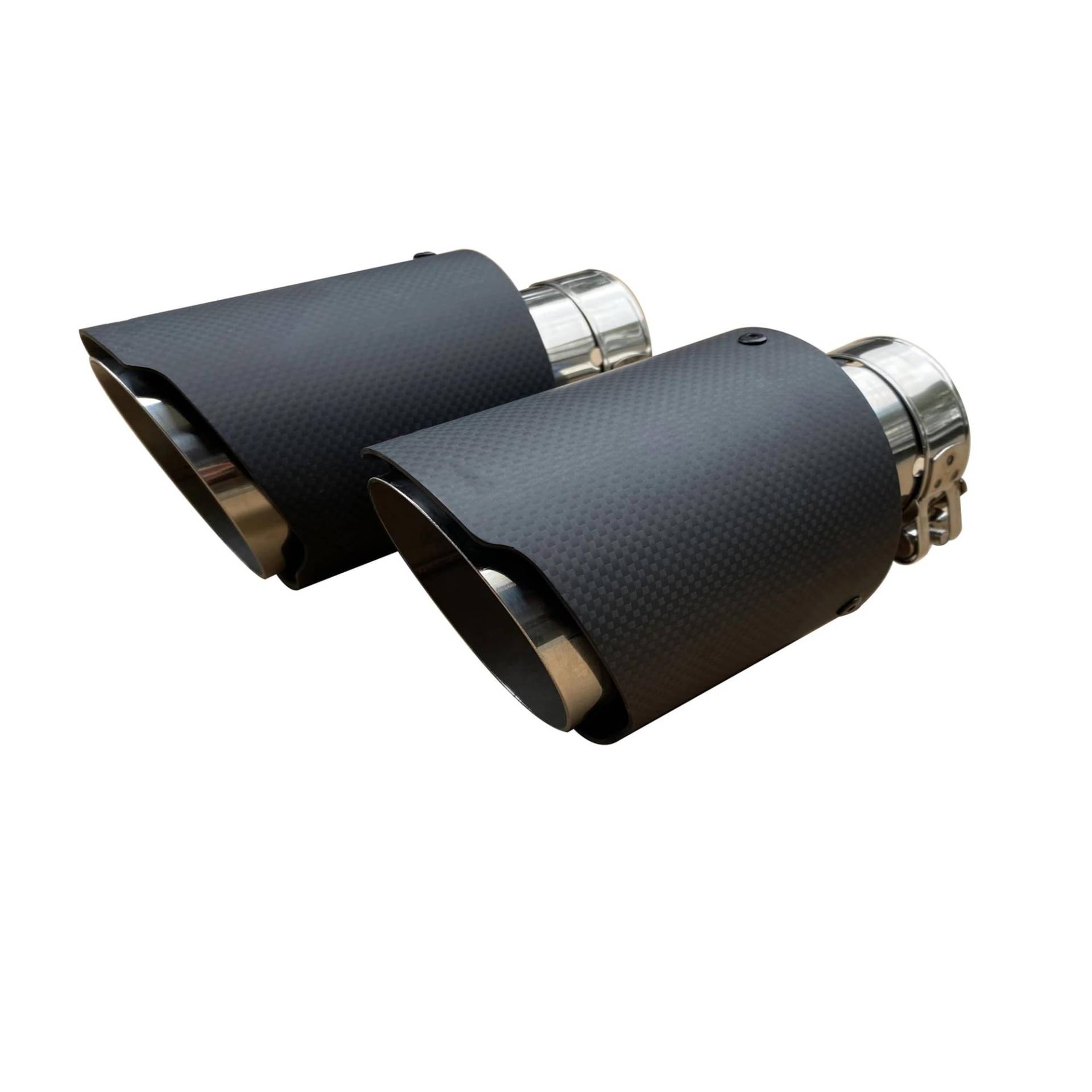 Endrohr Automobil-Universal-Einzelauslass-Auspuffdüse Edelstahl-Muffel-Auspuffspitze Heckkehle 1 Stück. Auspuff Endrohr(60mm IN-89mm Out) von kjjukrhfs