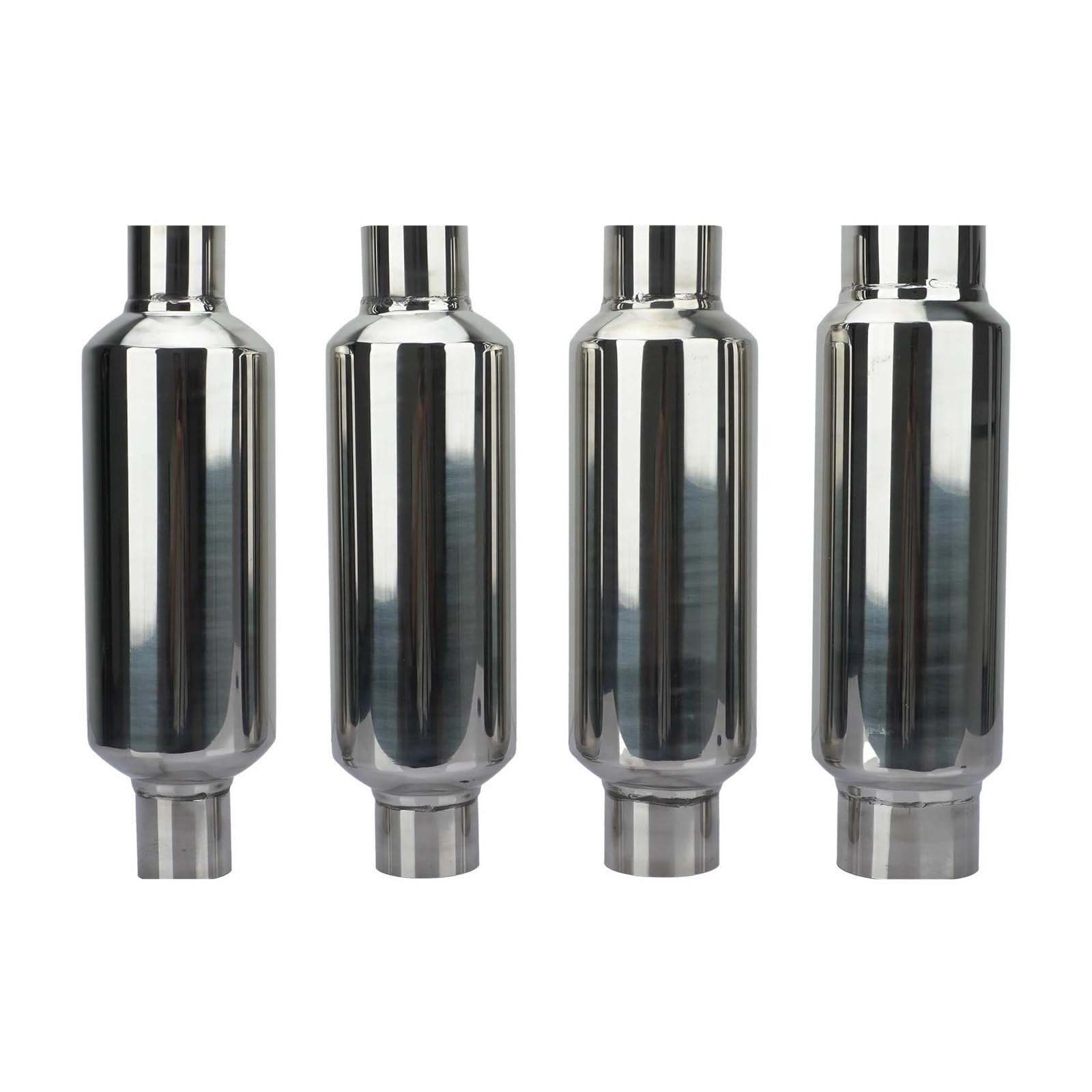 Endrohr Autozubehör Abgasanlagen Auspuffausschnitt Schalldämpfer High-Flow-Schalldämpferspitze Edelstahl-Fluchtrohr 2 2,25 2,5 3'' Schalldämpfer Auspuff Endrohr(63x101x63) von kjjukrhfs