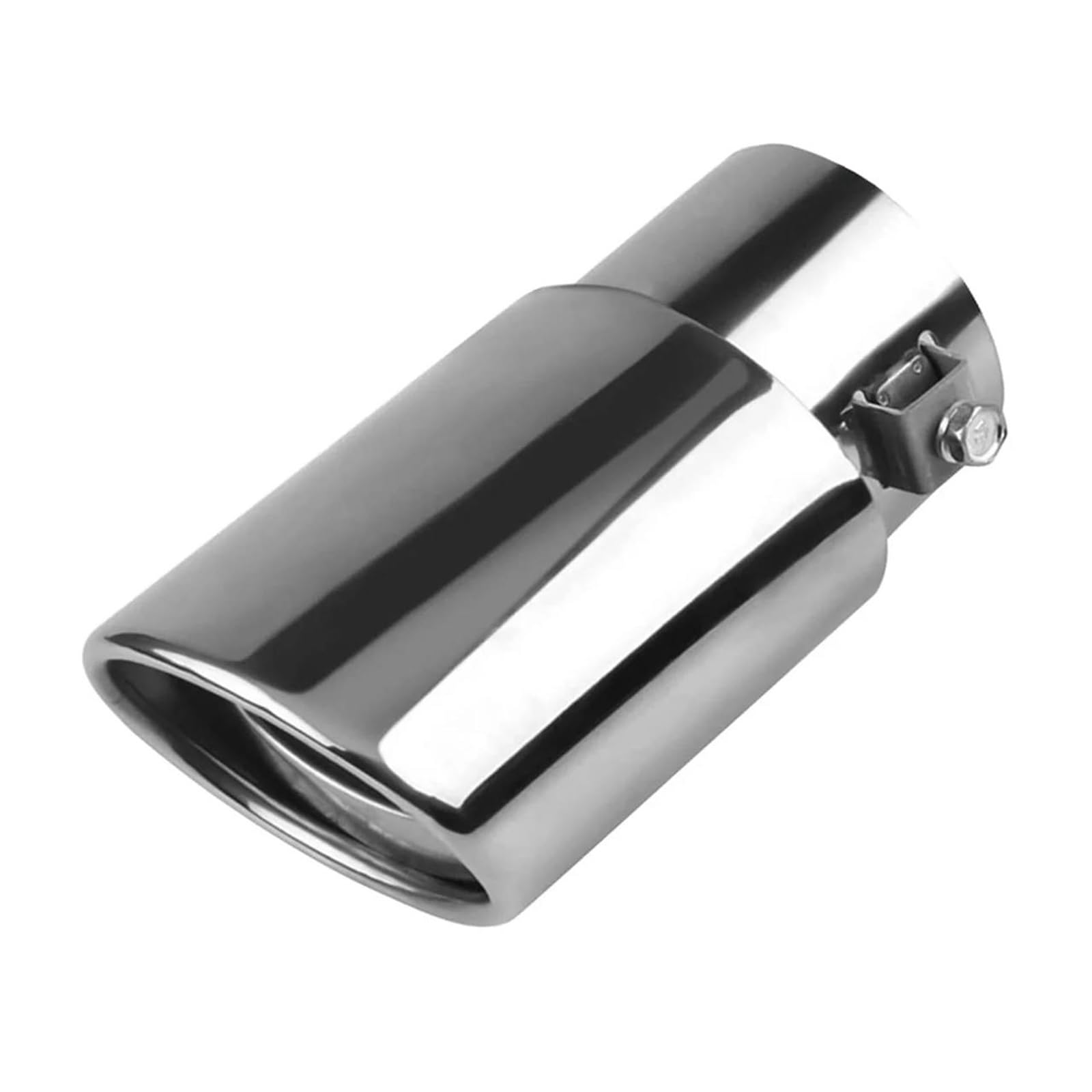Endrohr Edelstahl-Auto-Auspuffspitze 2,1 Zoll Bis 1,5 Zoll Universal-Auto-Auspuffrohr-Modifikation Heckhals-Endrohr (Silber) Auspuff Endrohr von kjjukrhfs