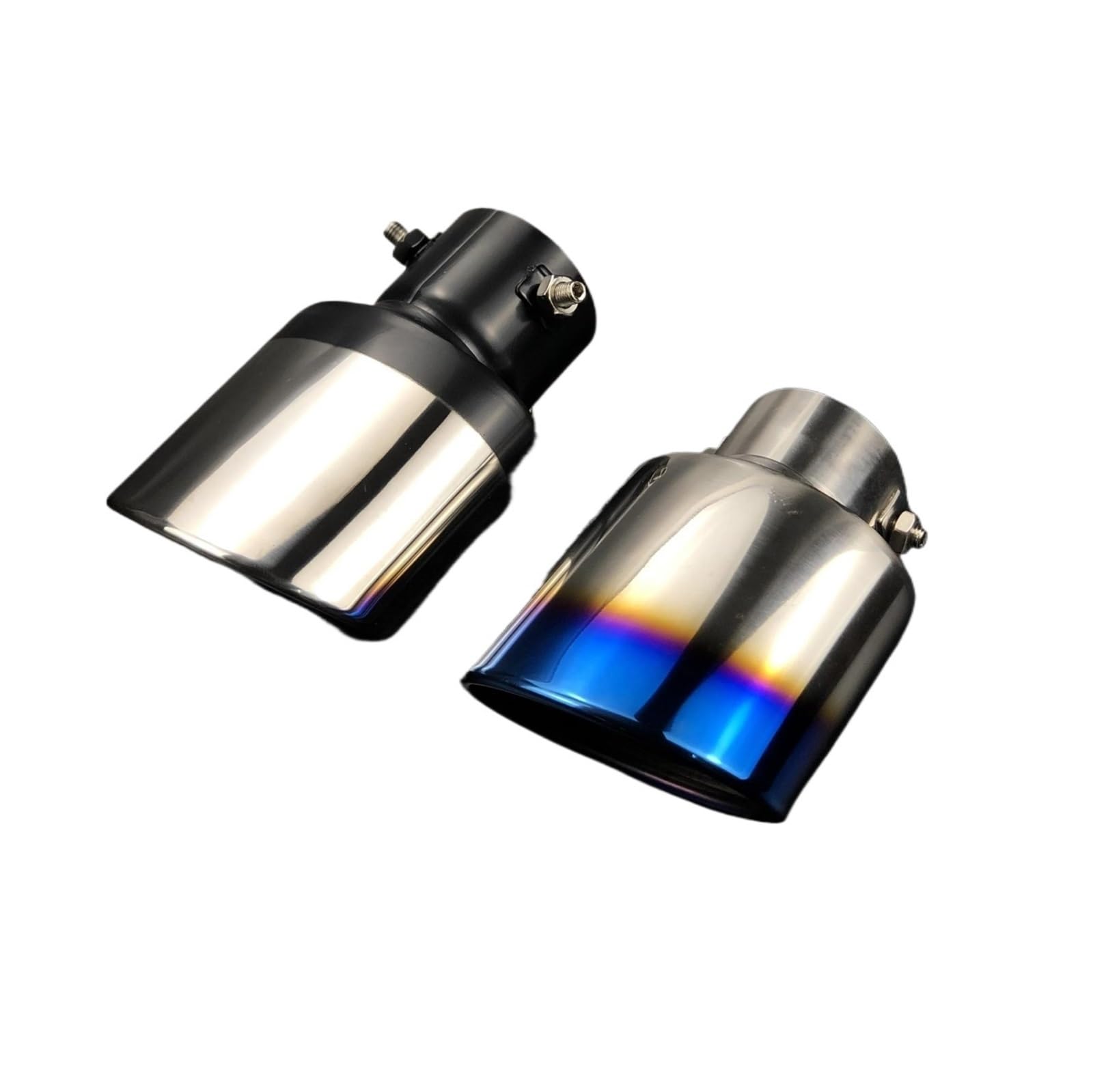 Endrohr Für SEAT Ibiza Leon Toledo Arosa Arona Alhambra Exeo FR Supercopa MII Altea Cordoba Für Cupra Auto Styling Auspuffrohr Fall Auspuff Endrohr(B Type Straight Blue) von kjjukrhfs