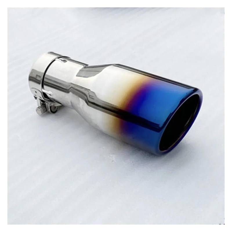 Endrohr Innen 63 Mm Und 89 Mm Außen Schalldämpferspitze 2,5 Zoll Auspuffspitze 2,5 Zoll Endrohr 20 cm Gesamtlänge Gerollter Winkelschnitt Auspuff Endrohr(Angle Cut Blue) von kjjukrhfs