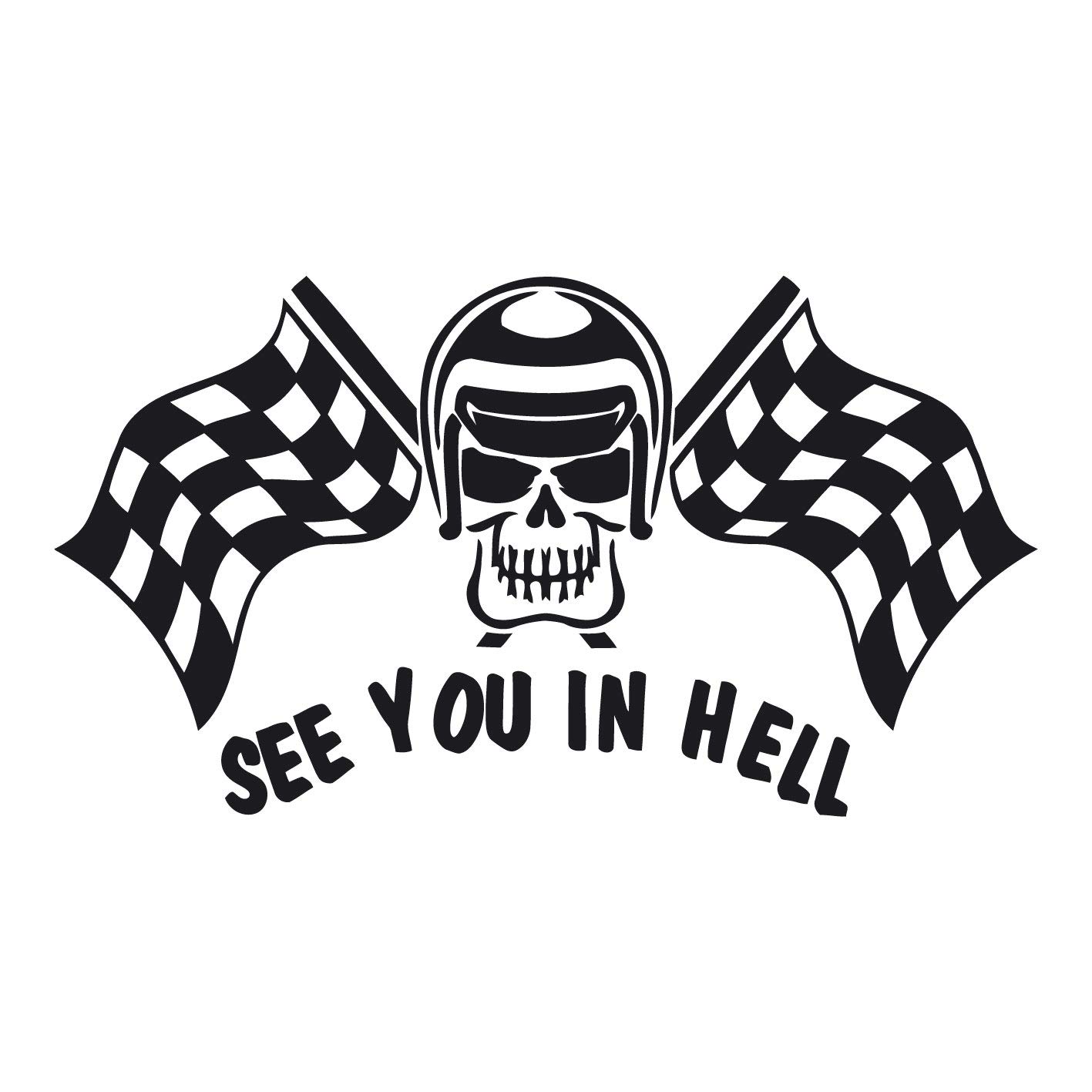 kleb-Drauf | 1 See You in hell | Schwarz - matt | Autoaufkleber Autosticker Decal Aufkleber Sticker | Auto Car Motorrad Fahrrad Roller Bike | Deko Tuning Stickerbomb Styling Wrapping kleb-Drauf | 1 See You in hell | Schwarz - matt | Autoaufkleber Autosticker Decal Aufkleber Sticker | Auto Car Motorrad Fahrrad Roller Bike | Deko Tuning Stickerbomb Styling Wrapping von kleb-drauf.de