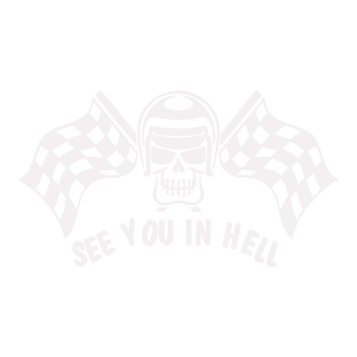 kleb-Drauf | 1 See You in hell | Weiß - glänzend | Autoaufkleber Autosticker Decal Aufkleber Sticker | Auto Car Motorrad Fahrrad Roller Bike | Deko Tuning Stickerbomb Styling Wrapping kleb-Drauf | 1 See You in hell | Weiß - glänzend | Autoaufkleber Autosticker Decal Aufkleber Sticker | Auto Car Motorrad Fahrrad Roller Bike | Deko Tuning Stickerbomb Styling Wrapping von kleb-drauf.de