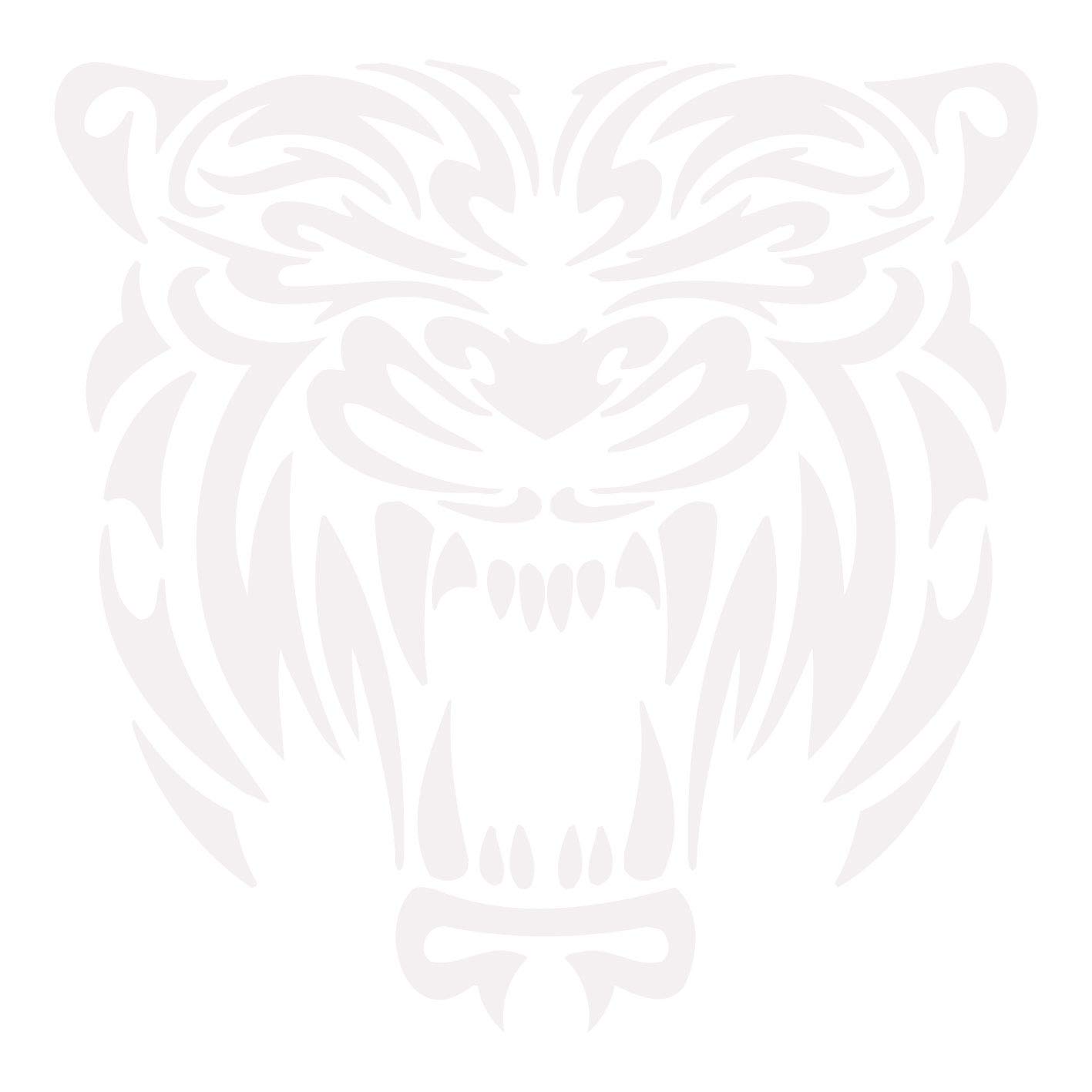 kleb-Drauf | 1 brüllender Tiger | Weiß - matt | Autoaufkleber Autosticker Decal Aufkleber Sticker | Auto Car Motorrad Fahrrad Roller Bike | Deko Wrapping Tuning Styling Stickerbomb kleb-Drauf | 1 brüllender Tiger | Weiß - matt | Autoaufkleber Autosticker Decal Aufkleber Sticker | Auto Car Motorrad Fahrrad Roller Bike | Deko Wrapping Tuning Styling Stickerbomb von kleb-drauf.de