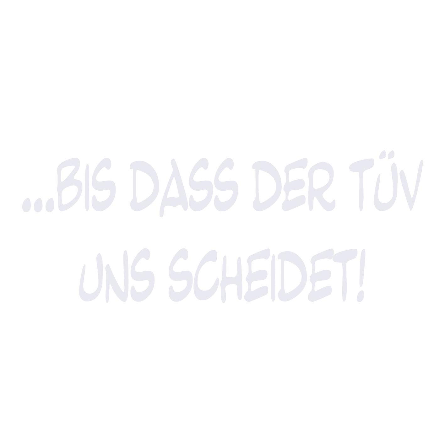 kleb-Drauf | Bis DASS der TÜV Uns scheidet! | Weiß - matt | Autoaufkleber Autosticker Decal Aufkleber | Auto Car Motorrad Fahrrad Roller Bike | Deko Tuning Stickerbomb Styling Wrapping kleb-Drauf | Bis DASS der TÜV Uns scheidet! | Weiß - matt | Autoaufkleber Autosticker Decal Aufkleber | Auto Car Motorrad Fahrrad Roller Bike | Deko Tuning Stickerbomb Styling Wrapping von kleb-drauf.de