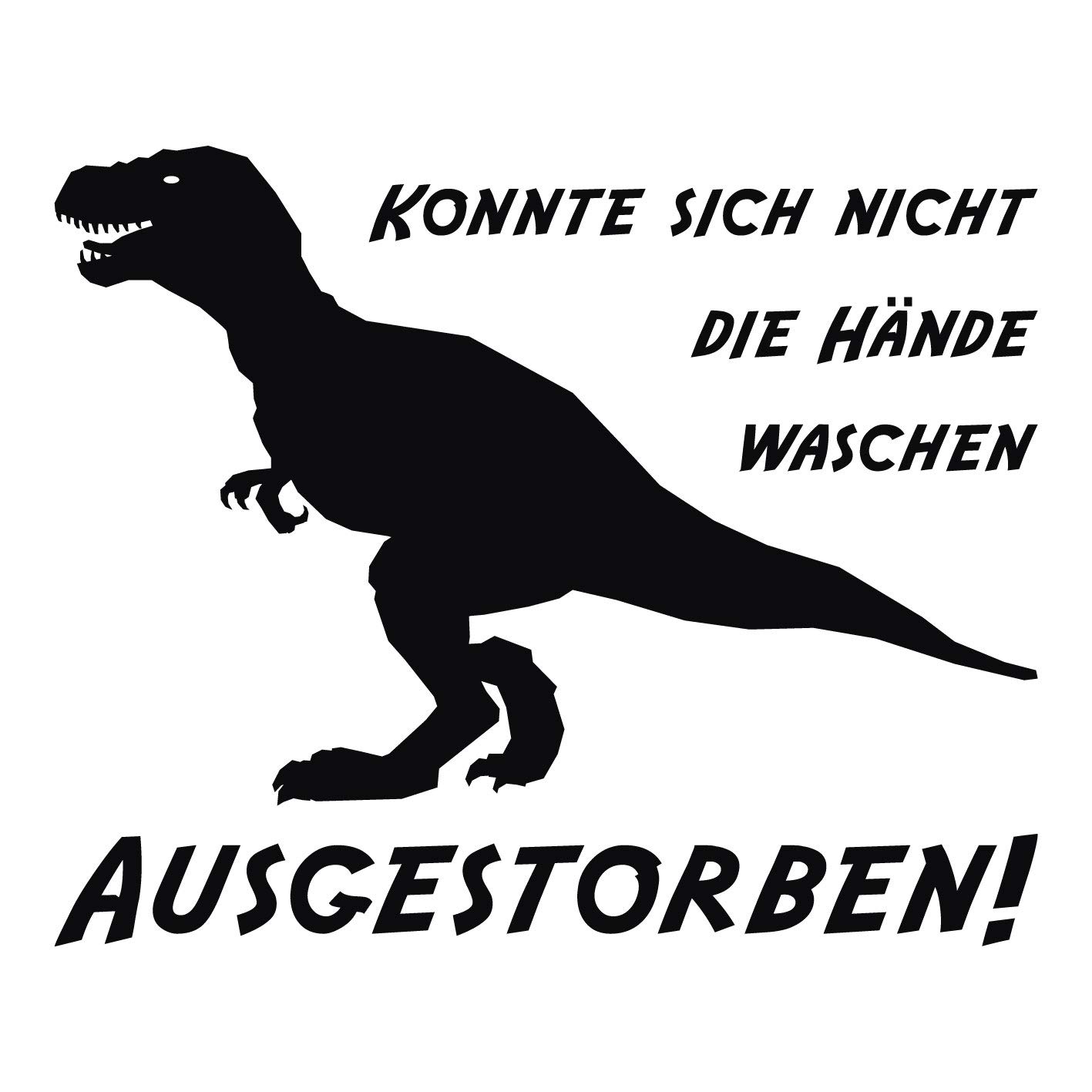 kleb-Drauf | T-Rex konnte Sich Nicht die Hände waschen | Verschiedene Größen und Farben | Wandtattoo Wandaufkleber Wandsticker Aufkleber Sticker kleb-Drauf | T-Rex konnte Sich Nicht die Hände waschen | Verschiedene Größen und Farben | Wandtattoo Wandaufkleber Wandsticker Aufkleber Sticker von kleb-drauf.de