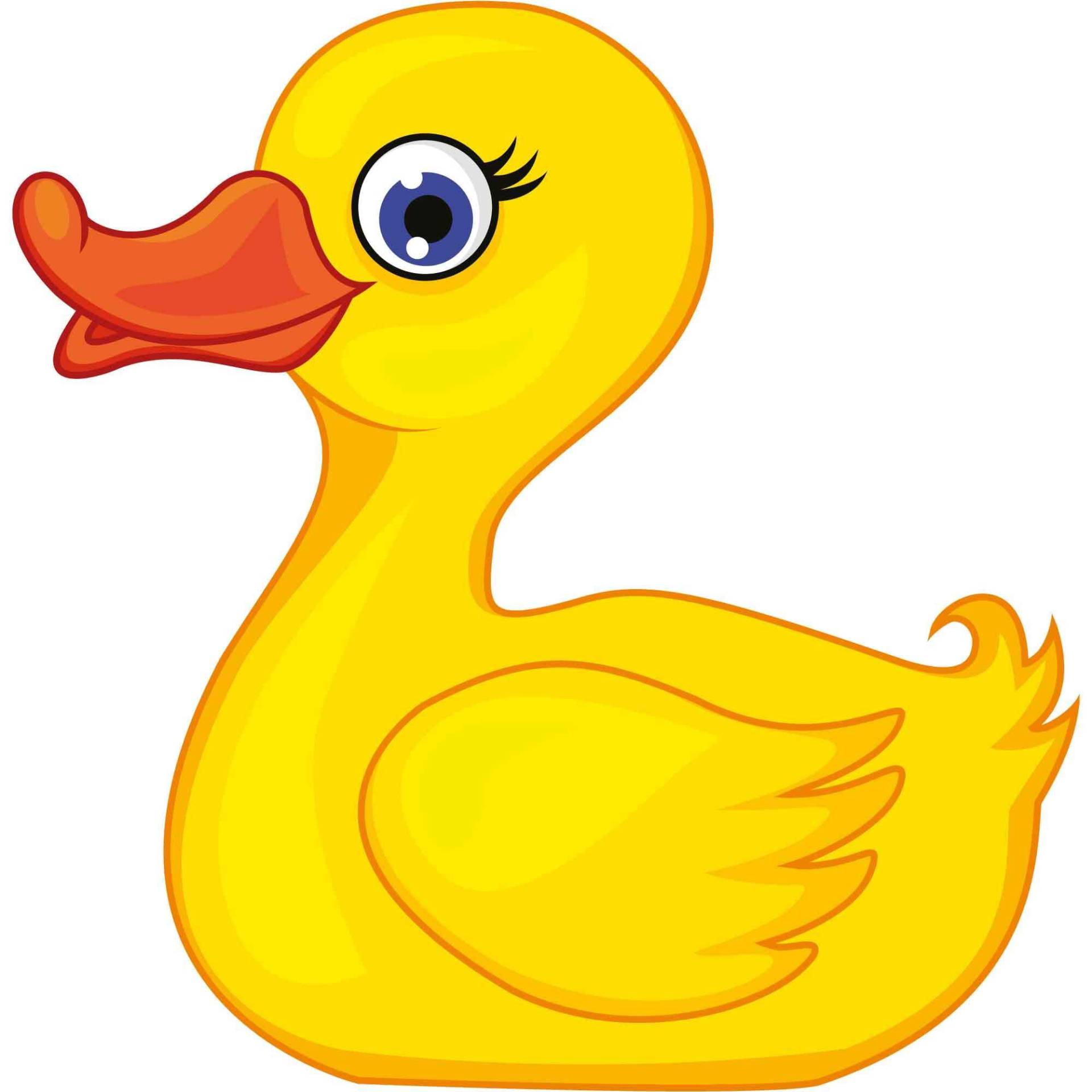 kleberio Aufkleber Gelbe Ente wasserfest Teich Sticker Familie Schwimmen Wasser Entenmutter Deko Autoaufkleber 20 x 19 cm von kleberio