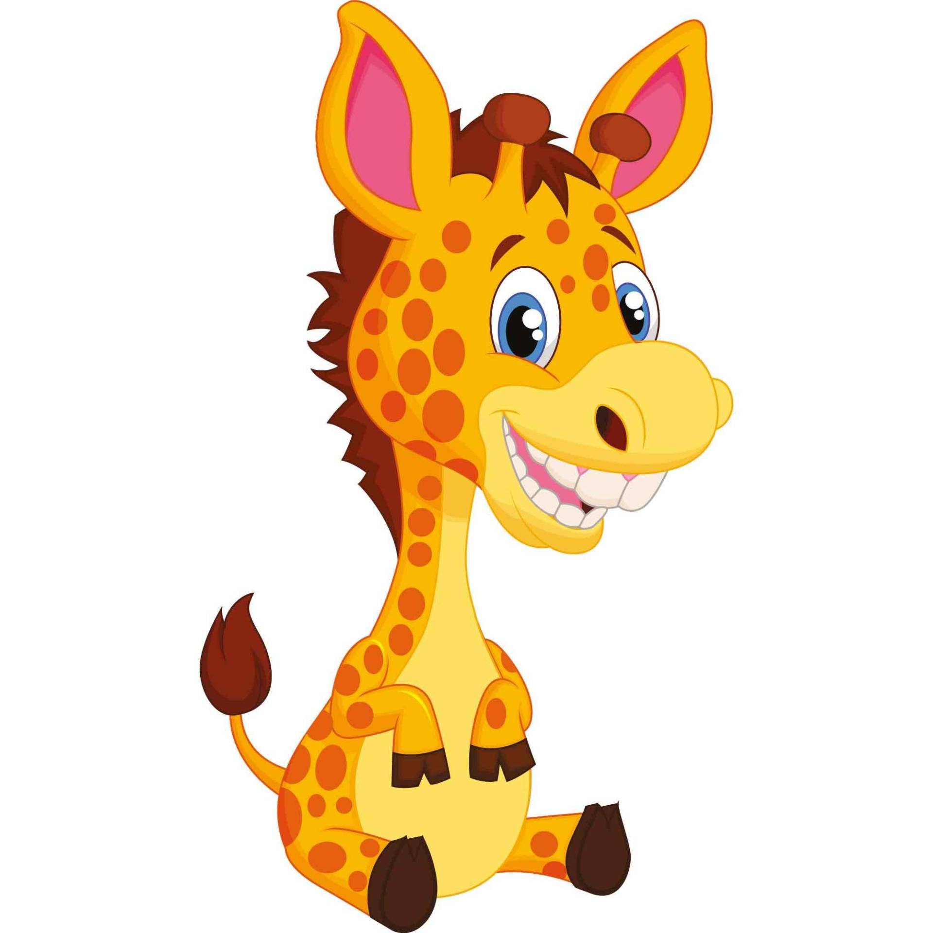 kleberio Aufkleber Giraffen wasserfest Familie Aufkleber Tropisch Wüste lächeln Afrika Tier Sticker Langer Hals Deko Autoaufkleber 13 x 7 cm von kleberio
