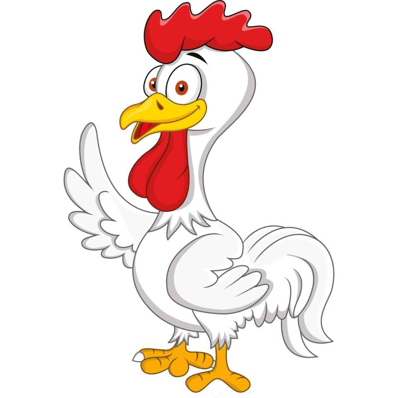 kleberio Aufkleber Hahn wasserfest Sticker Familie Vogel Huhn lächeln Tier Bauernhof Kinder Deko Autoaufkleber 12 x 8 cm von kleberio